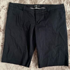 Mossimo - black Bermuda shorts. Cuff had been undone but seam is in tact SZ 18